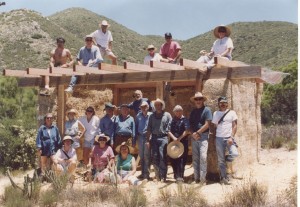 Mark Smith (Lower Right) Building a Staw Bale Retreat for a Buddhist Monk in 1995.